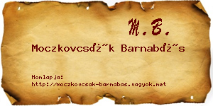 Moczkovcsák Barnabás névjegykártya