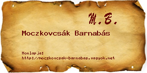 Moczkovcsák Barnabás névjegykártya